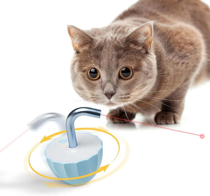 Cat Toys for Indoor Laser Pointer, Interactive Cat Toy for Bored Adult Cats,Random Trajectory and Tumbler Base, Laser for Cats